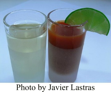 Sangrita in a glass