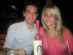 Tequila Herradura bottle with friends
